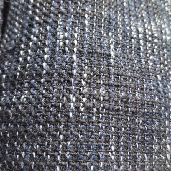 cupcakes and cashmere Fringe Jacquard Tweed Zip Jacket Blazer sz S  /B5 - Picture 3 of 7